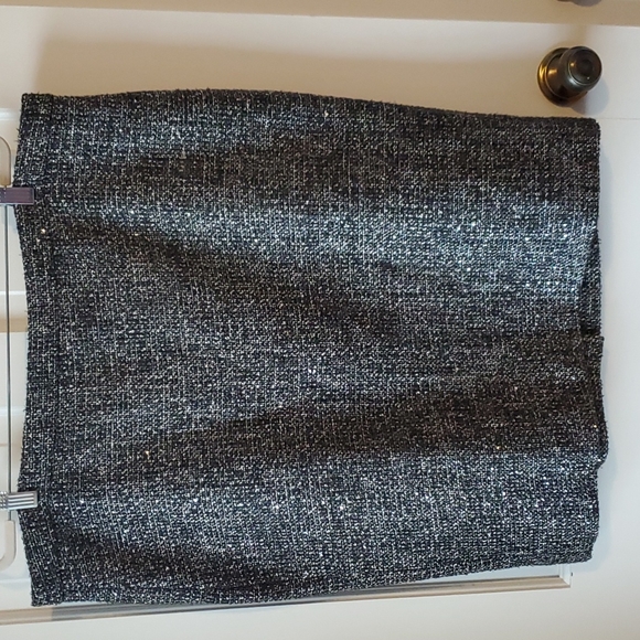 J. Crew Dresses & Skirts - NWT J. CREW TEXTURE TWEED SPARKLE NO 2 PENCIL SKIRT SIZE 18 BLACK WHITE METALLIC
